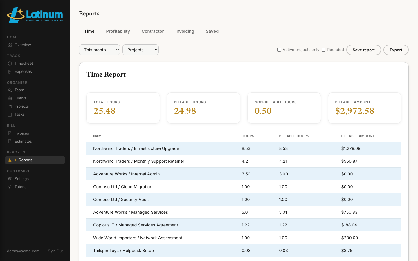 Latinum reports